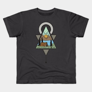 The Geometry of Camping Kids T-Shirt